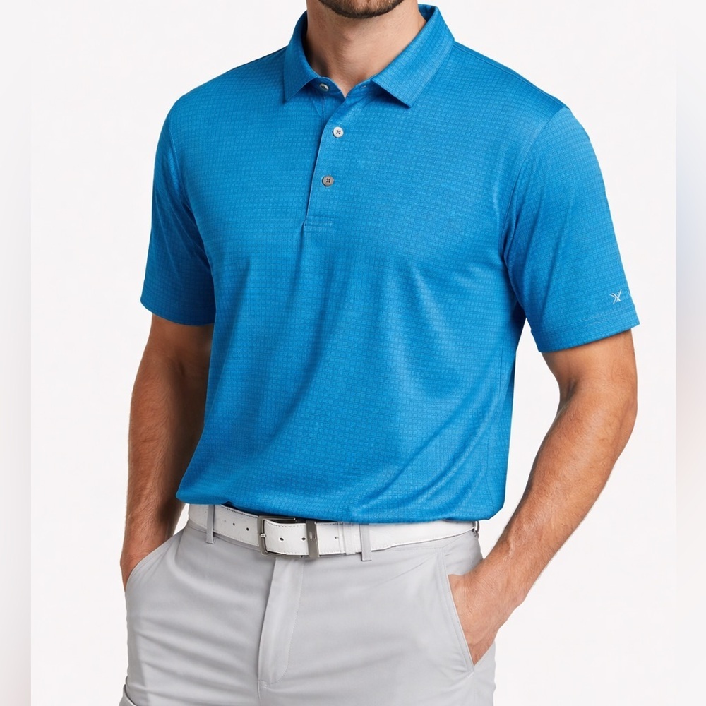 PGA TOUR Blue Performance Polo XL Golf Athletic Short Sleeve